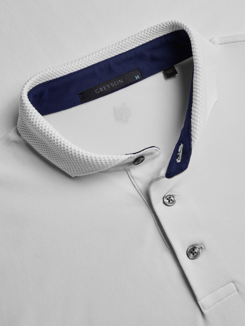 Greyson Clothiers Cherokee Long Sleeve Polo in ARCTIC