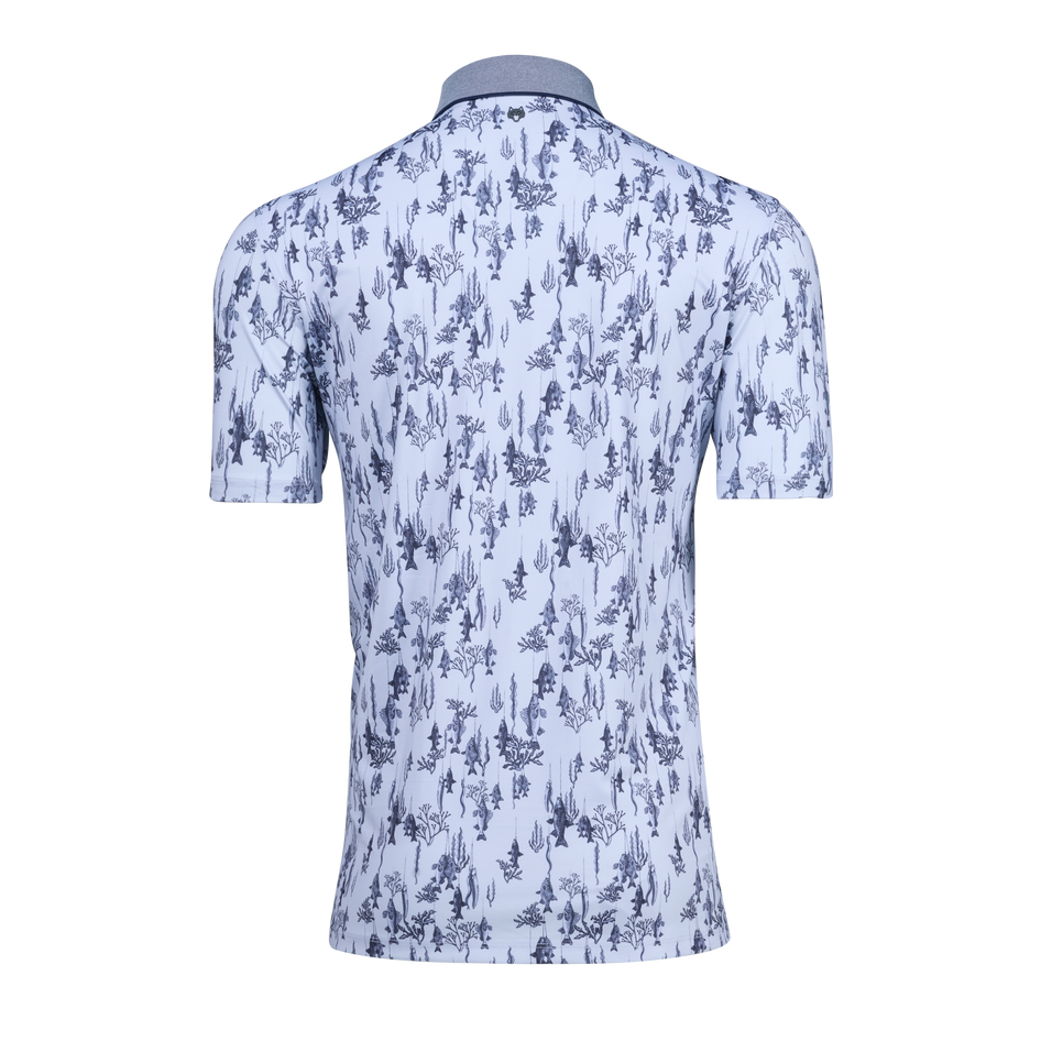 Greyson Clothiers Fishing Line Polo in ASH
