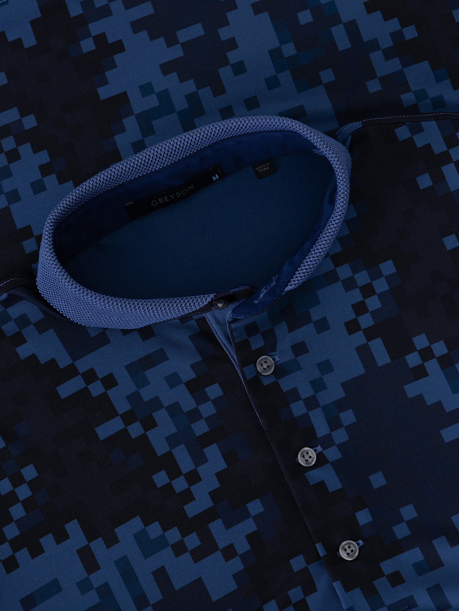 Greyson Clothiers Foggy Forest Polo in MALTESE BLUE