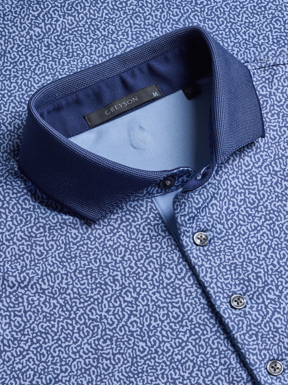 Greyson Clothiers Brook Trout Polo in DELPHINIUM