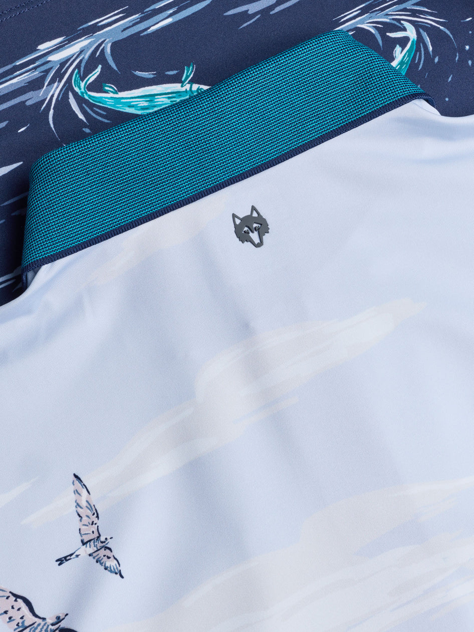 Greyson Clothiers Cloak Island Polo in CYANO