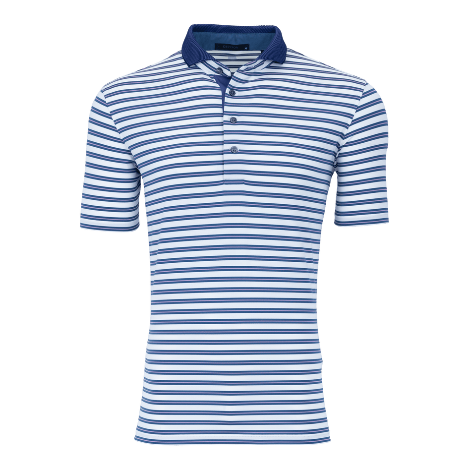 Greyson Clothiers Crax Polo in ARCTIC/FJORD/WILLOWHERB