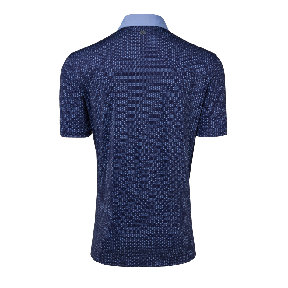 Greyson Clothiers Herringbow Polo in MALTESE BLUE
