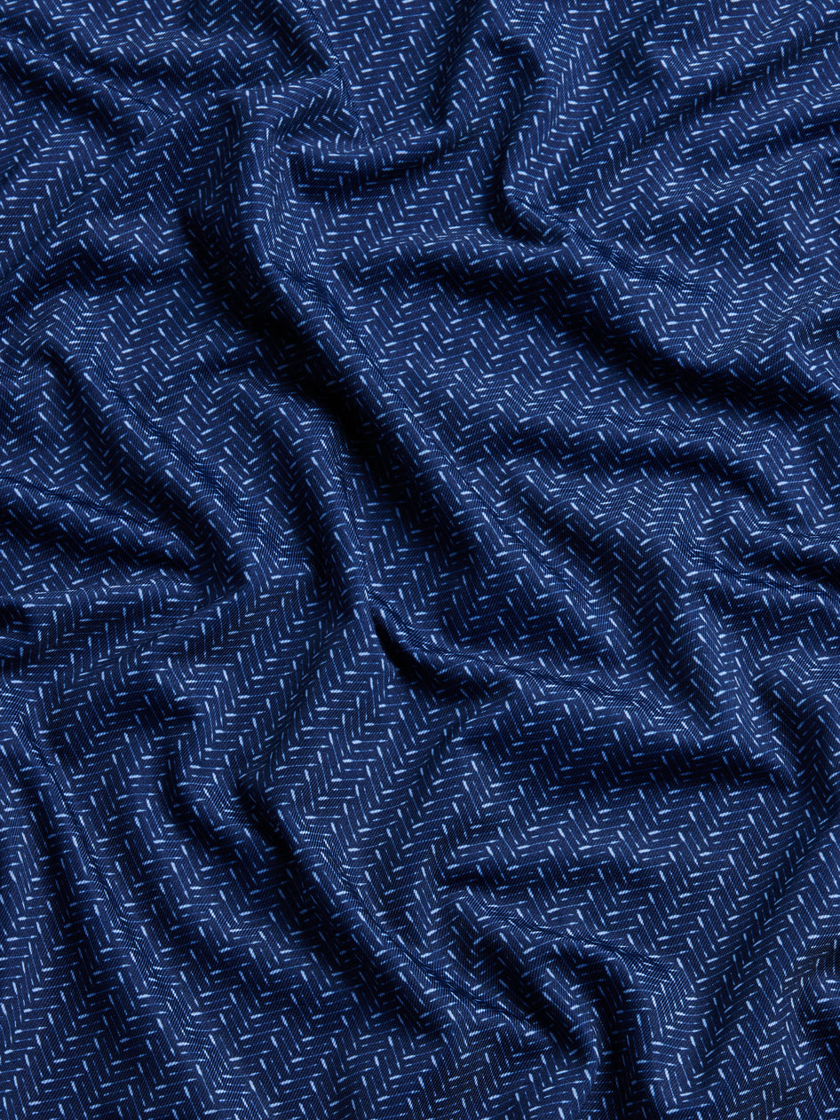 Greyson Clothiers Herringbow Polo in MALTESE BLUE