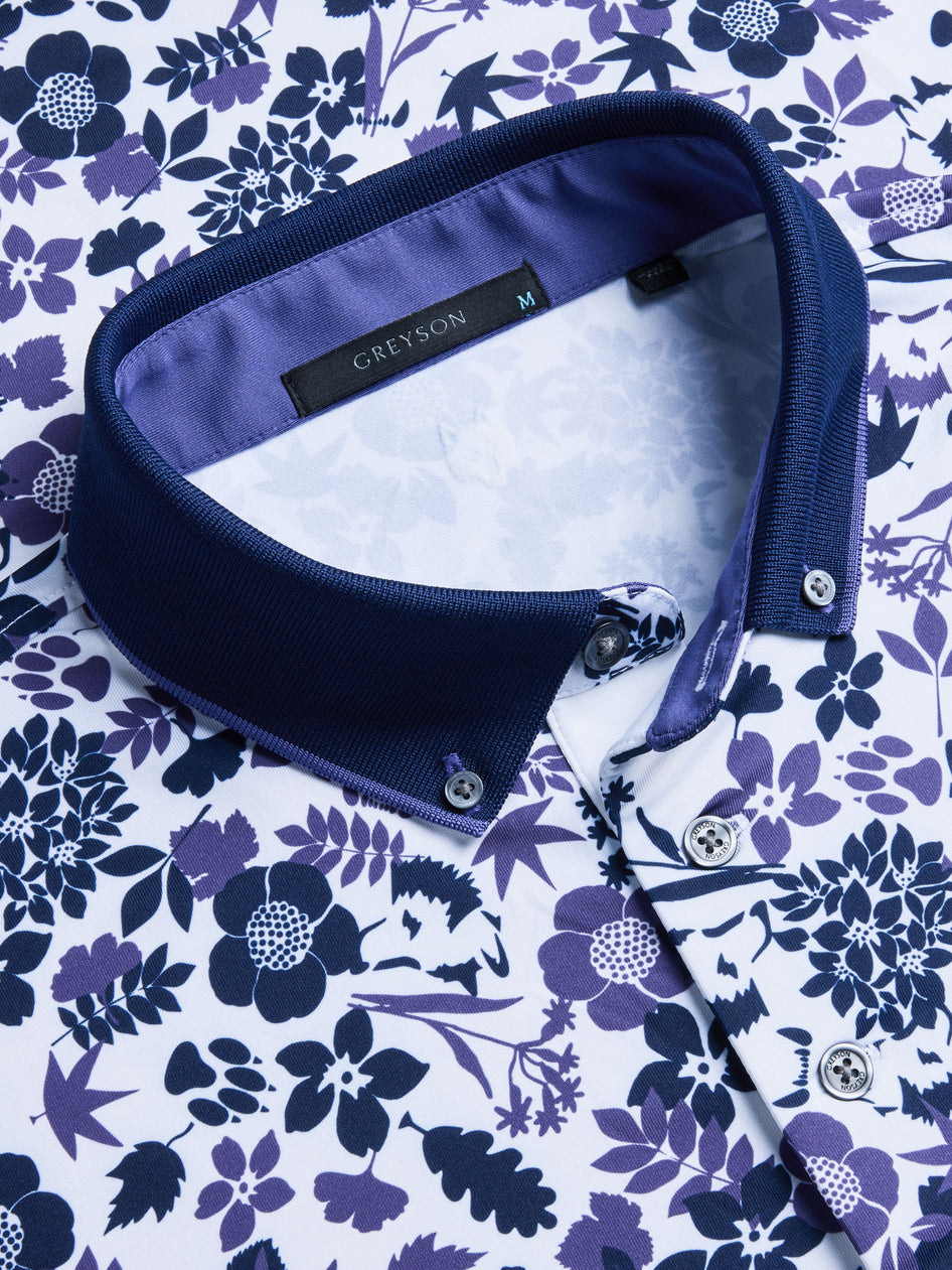 Greyson Clothiers Wild Flower Polo in ARCTIC
