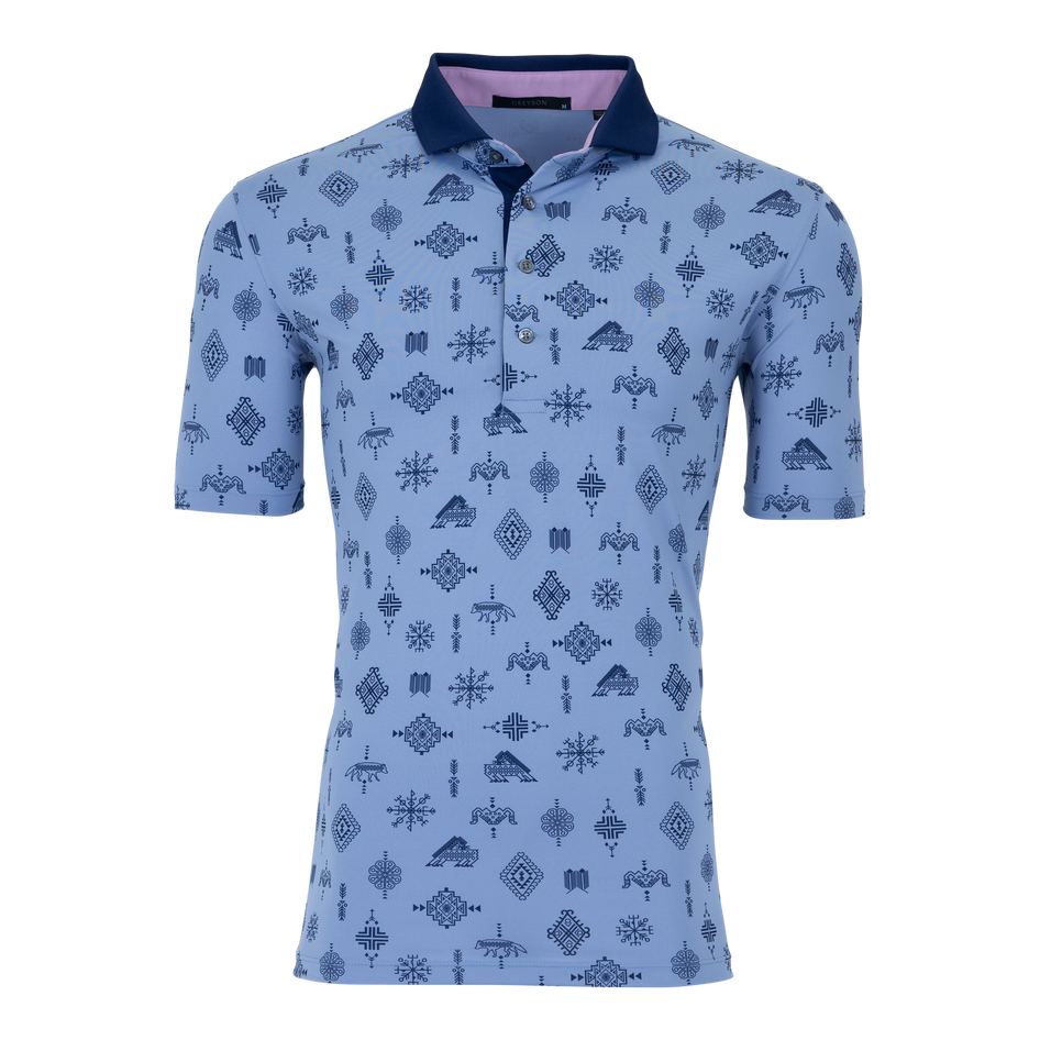Greyson Clothiers Woven Spirits Polo in CLOUD