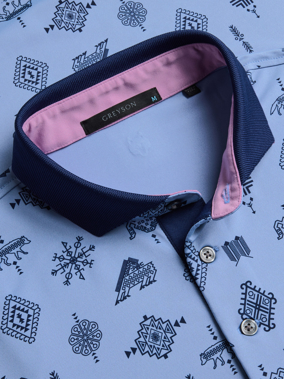 Greyson Clothiers Woven Spirits Polo in CLOUD