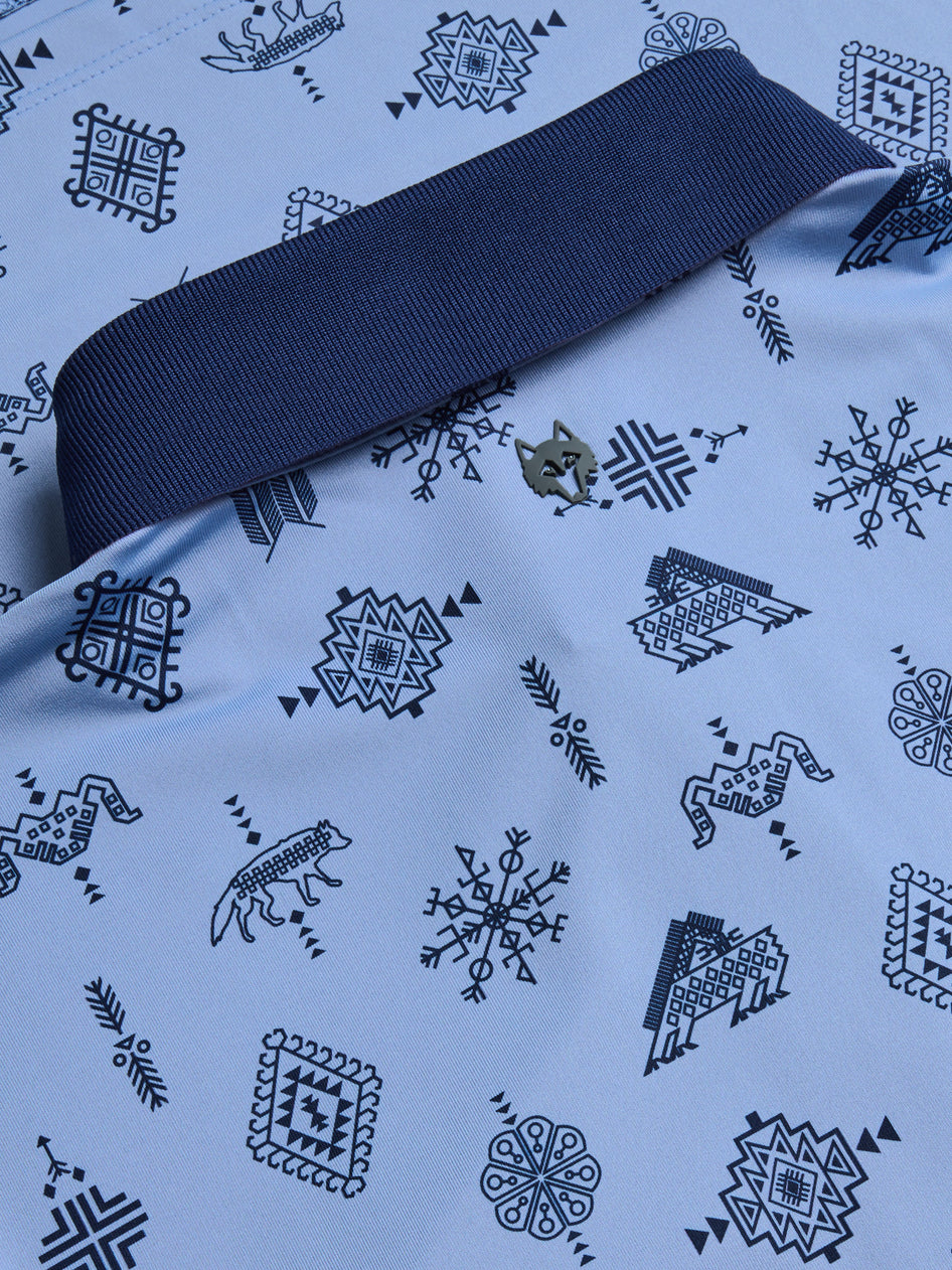 Greyson Clothiers Woven Spirits Polo in CLOUD