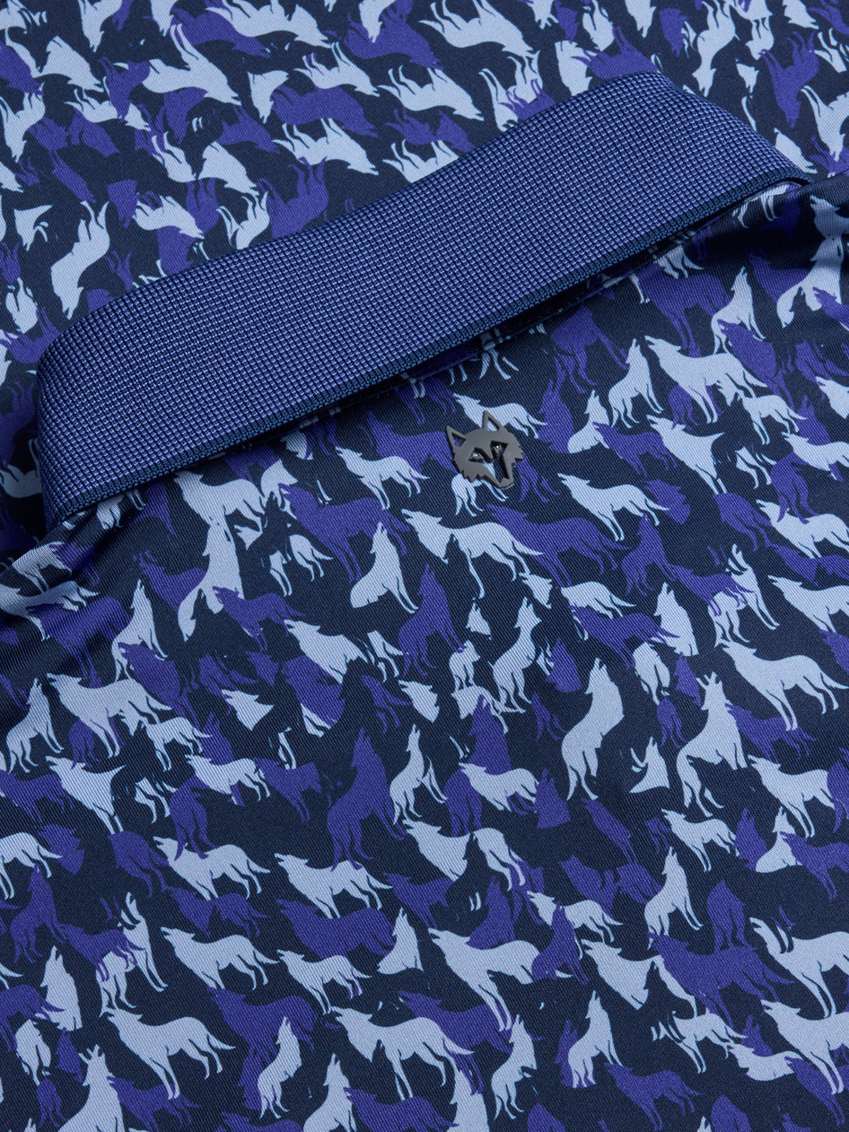 Greyson Clothiers Micro In The Shadows Polo in NIGHT FALL
