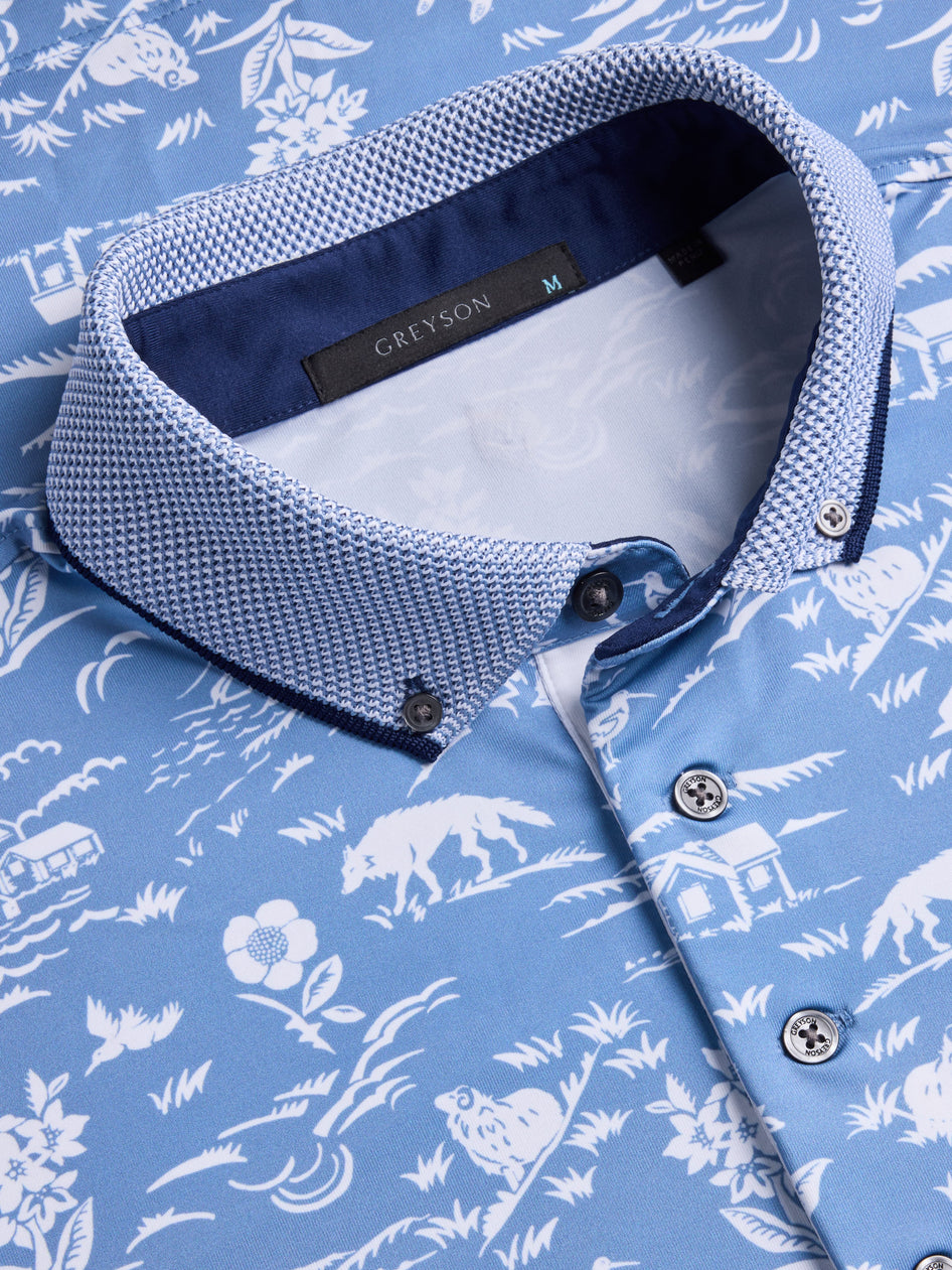 Greyson Clothiers Hidden Village Polo in CLOUD