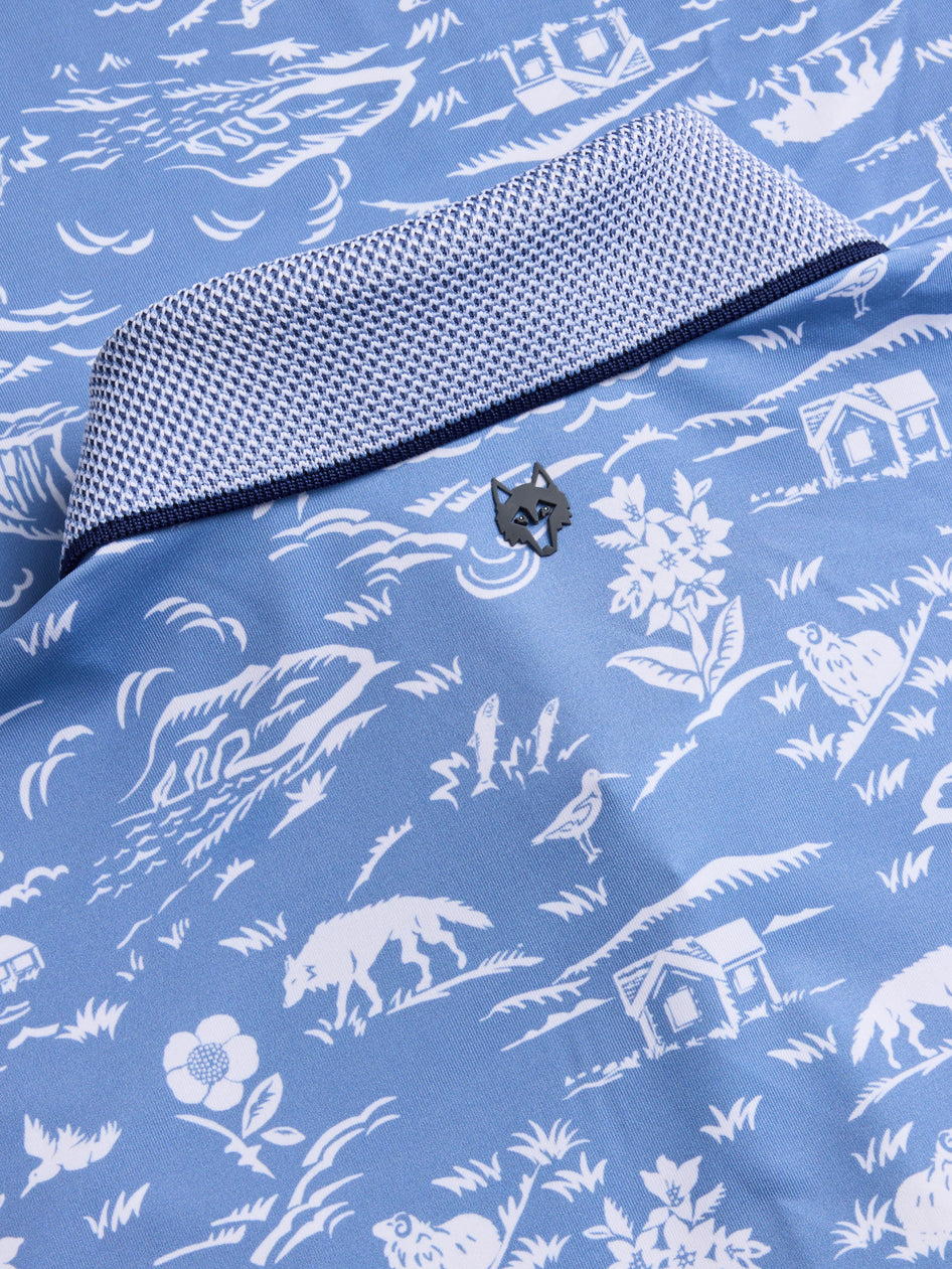 Greyson Clothiers Hidden Village Polo in CLOUD