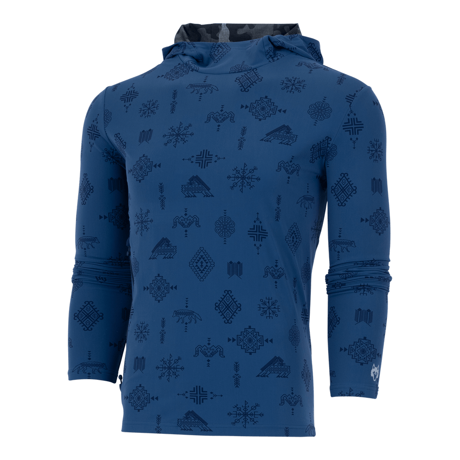 Greyson Clothiers Woven Spirits Cokato Hoodie in FJORD