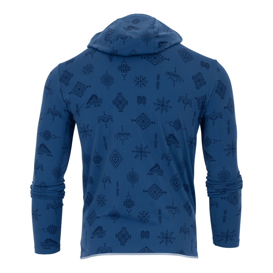 Greyson Clothiers Woven Spirits Cokato Hoodie in FJORD