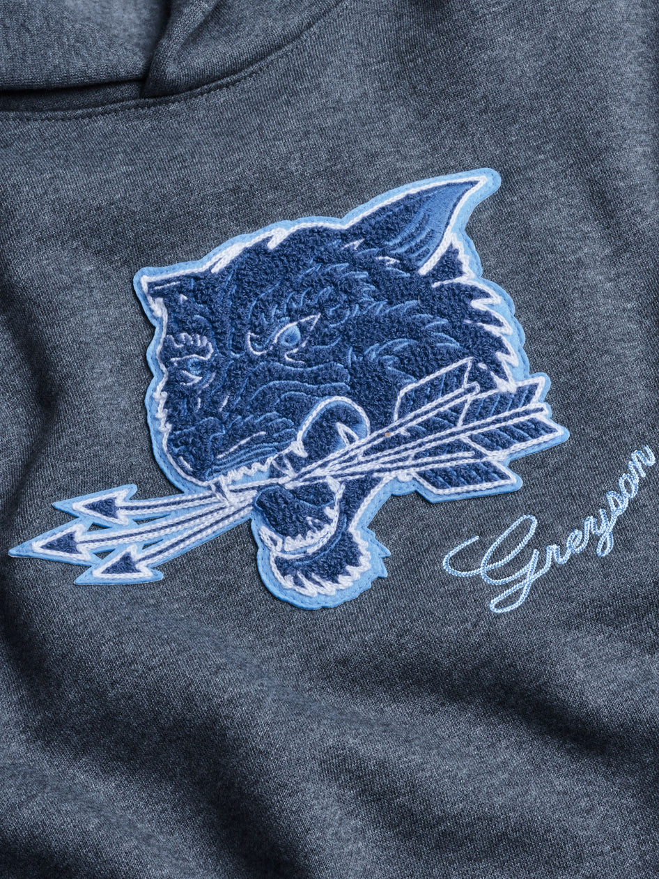 Greyson Clothiers Arrow Wolf Aspen Hoodie in SMOKE HEATHER