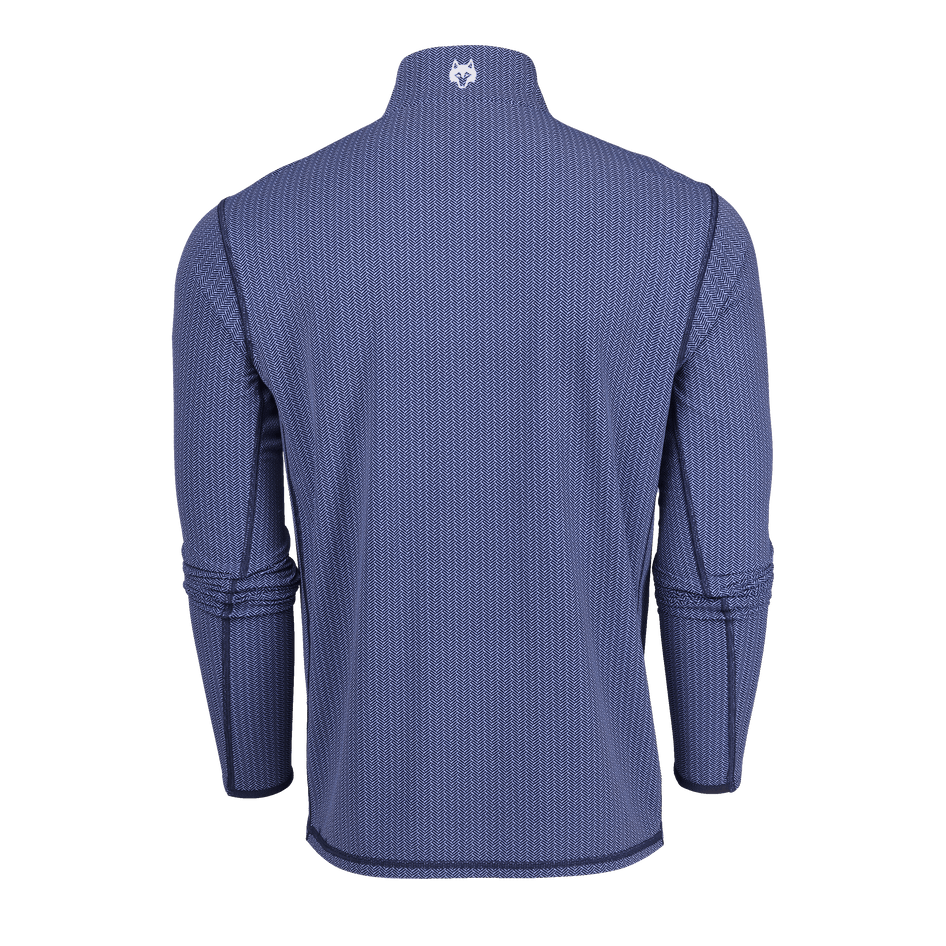 Greyson Clothiers Herringbow Tate Quarter-Zip in MALTESE BLUE