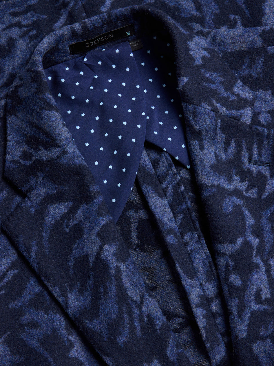 Greyson Clothiers Midas Wolf Wool Blazer in MALTESE BLUE