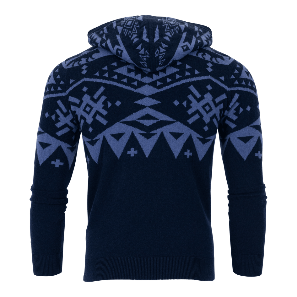 Greyson Clothiers Nordic Fair Isle Sweater Hoodie in MALTESE BLUE