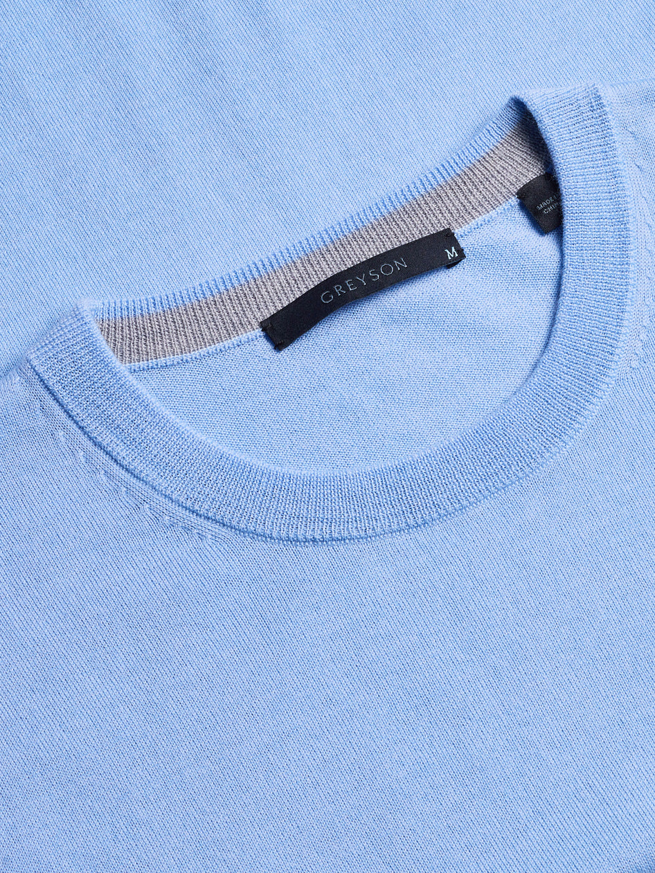 Greyson Clothiers Saratoga Crewneck Sweater in DELPHINIUM