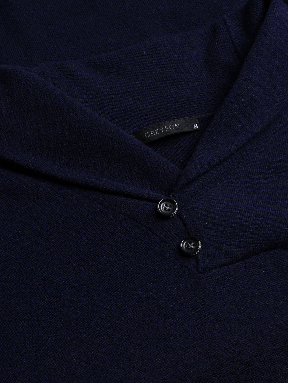 Greyson Clothiers Narragansett Shawl Sweater in MALTESE BLUE