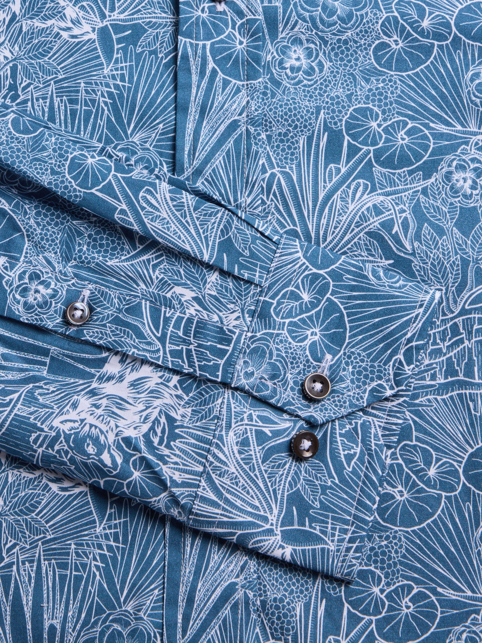 Greyson Clothiers The Hidden Truth Woodward Shirt in FJORD