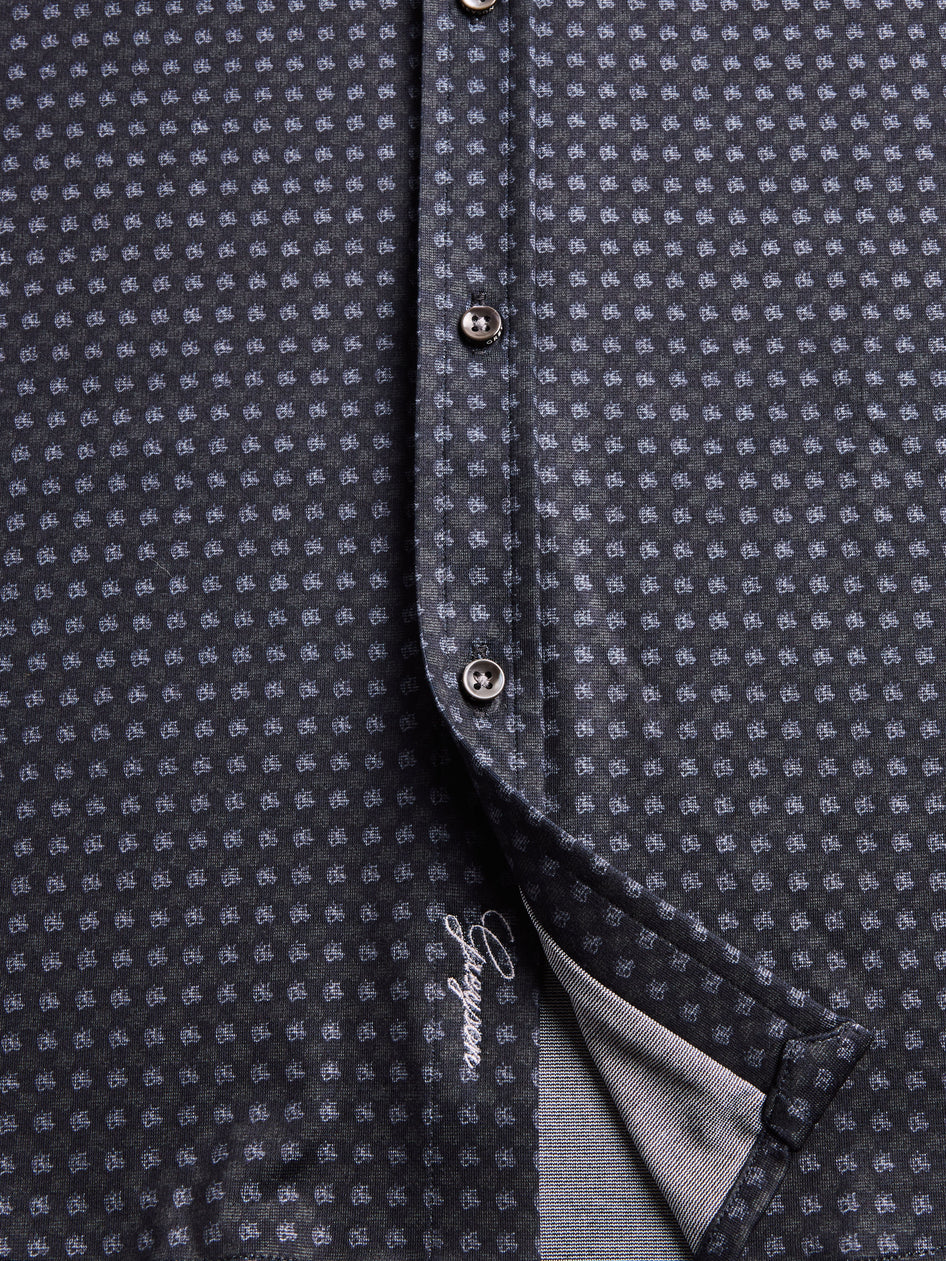 Greyson Clothiers Furrowed Wolf Woodward Knit Shirt in SHEPHERD
