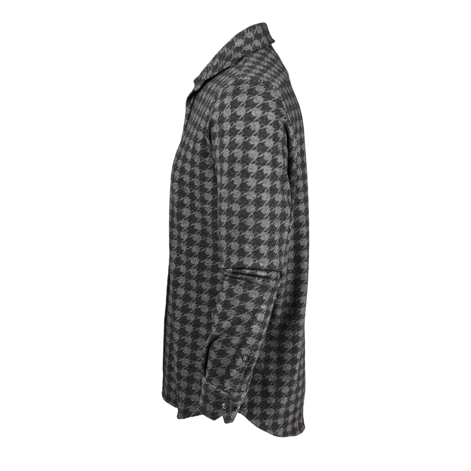 Greyson Clothiers Wolvestooth Fleece Woodward Knit Shirt in SMOKE HEATHER