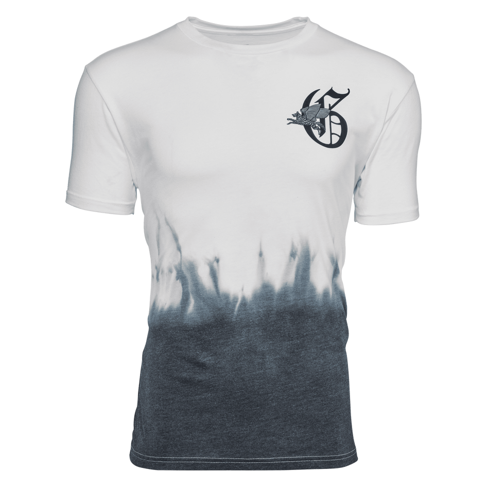 Greyson Clothiers Gothic "G" Angel Wolf Dip Dye Tee in ARCTIC