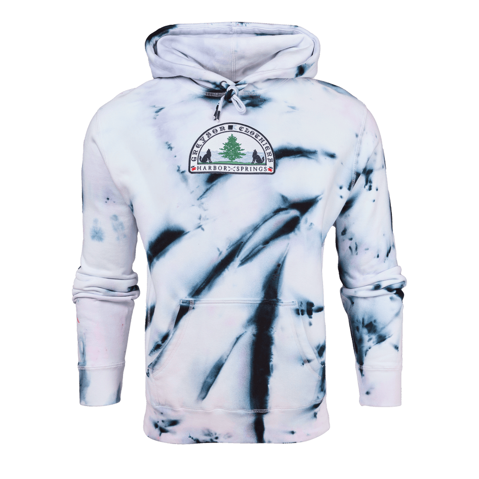 Greyson Clothiers H.S. Tie Dye Fireside Hoodie in ARCTIC/MALTESE BLUE