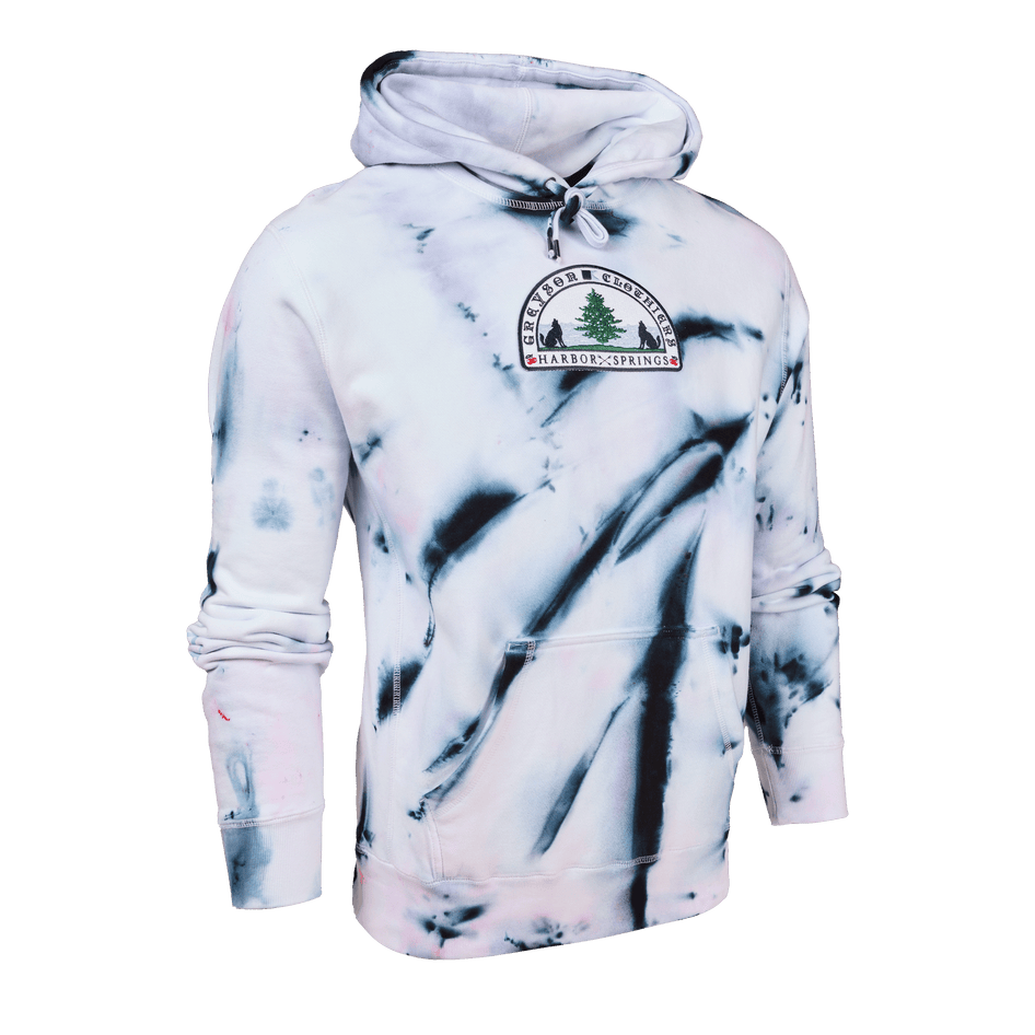 Greyson Clothiers H.S. Tie Dye Fireside Hoodie in ARCTIC/MALTESE BLUE