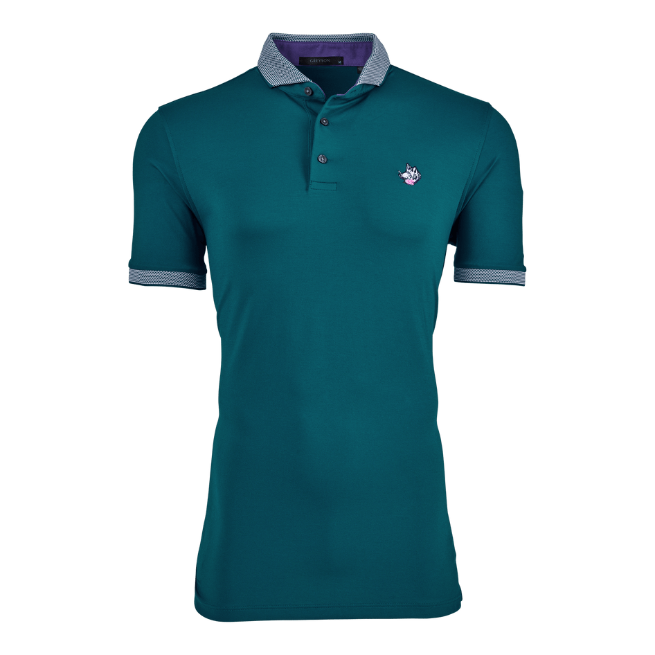 Greyson Clothiers Garden Of Wolves Cherokee Polo in SEA TURTLE