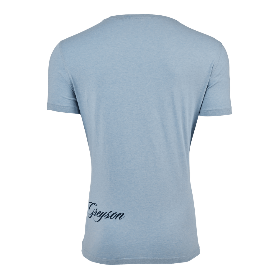 Greyson Clothiers Garden Of Wolves Spirit Crewneck Tee in WOLF BLUE