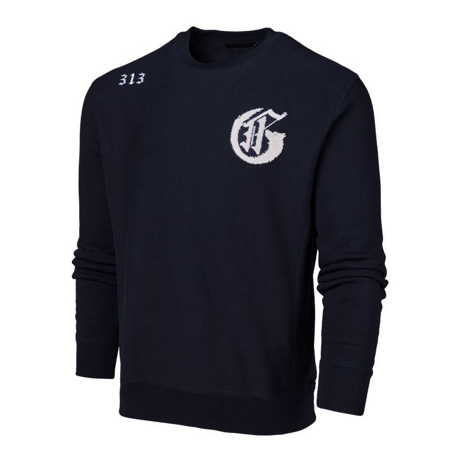 Greyson Clothiers Wolf "G" Crewneck Sweatshirt in MALTESE BLUE