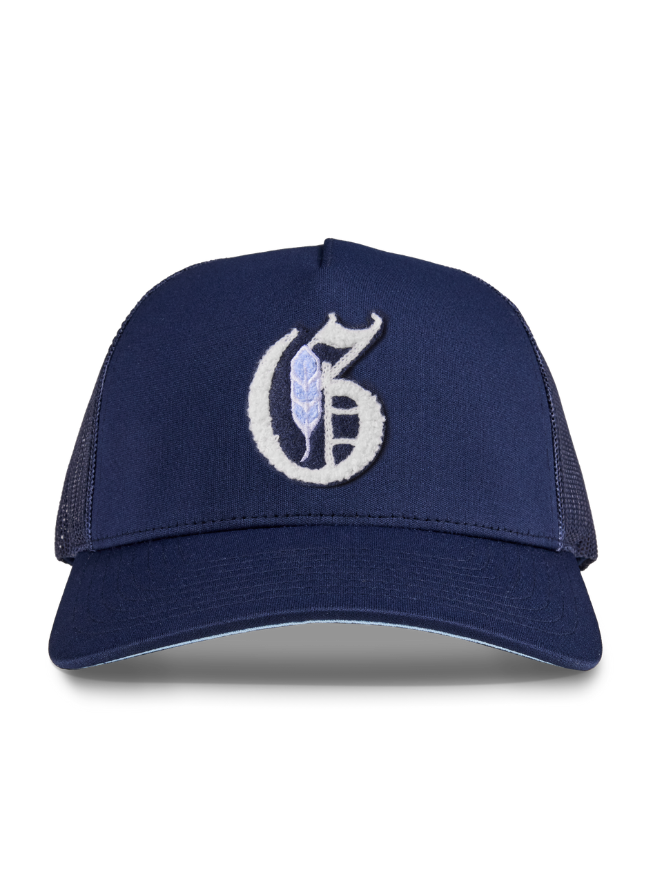 Greyson Clothiers Feathers Gothic G Trucker Hat