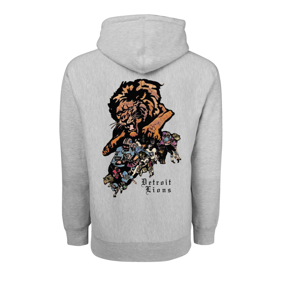 Greyson Clothiers Detroit Lions One Pride Fireside Hoodie in LIGHT GREY HEATHER