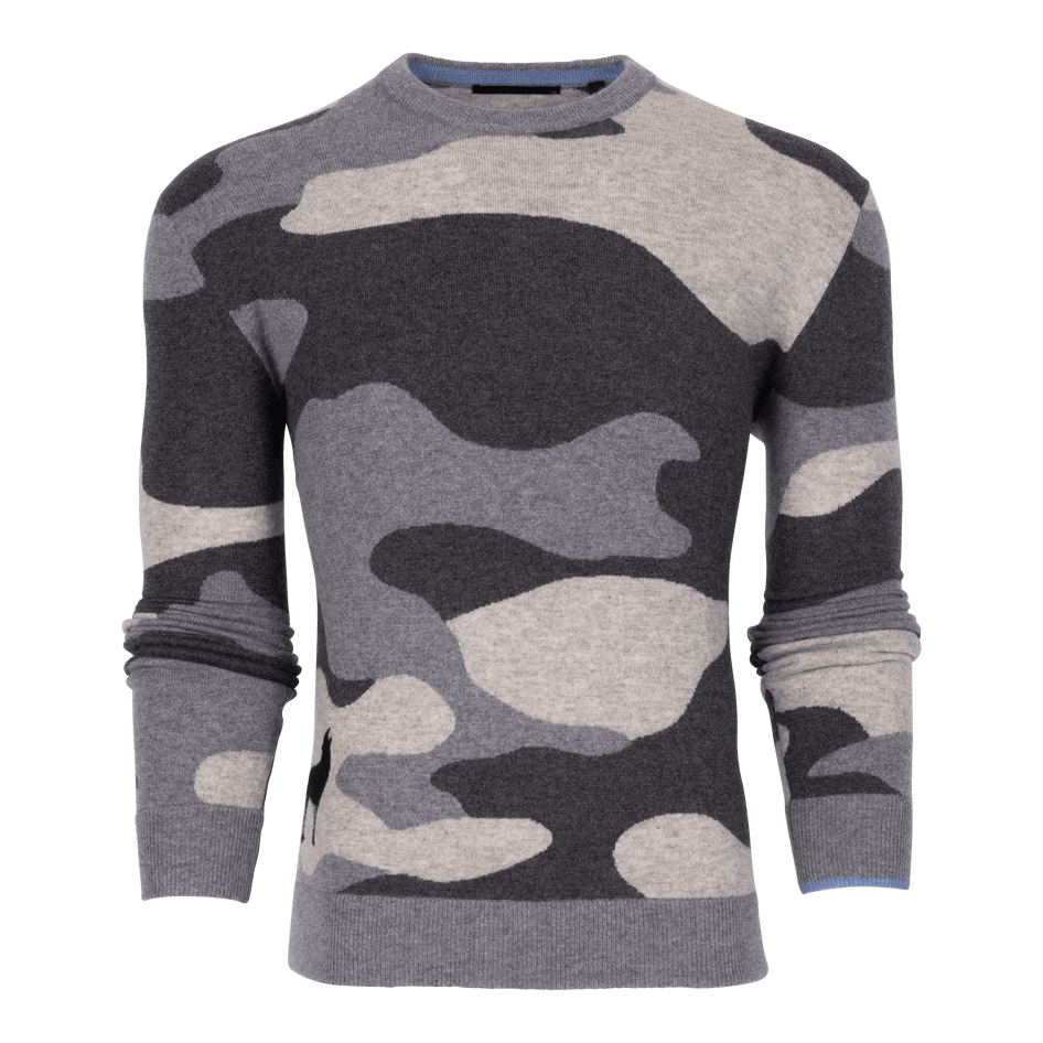 Greyson Clothiers Camoscape Tomahawk Sweater in SMOKE HEATHER