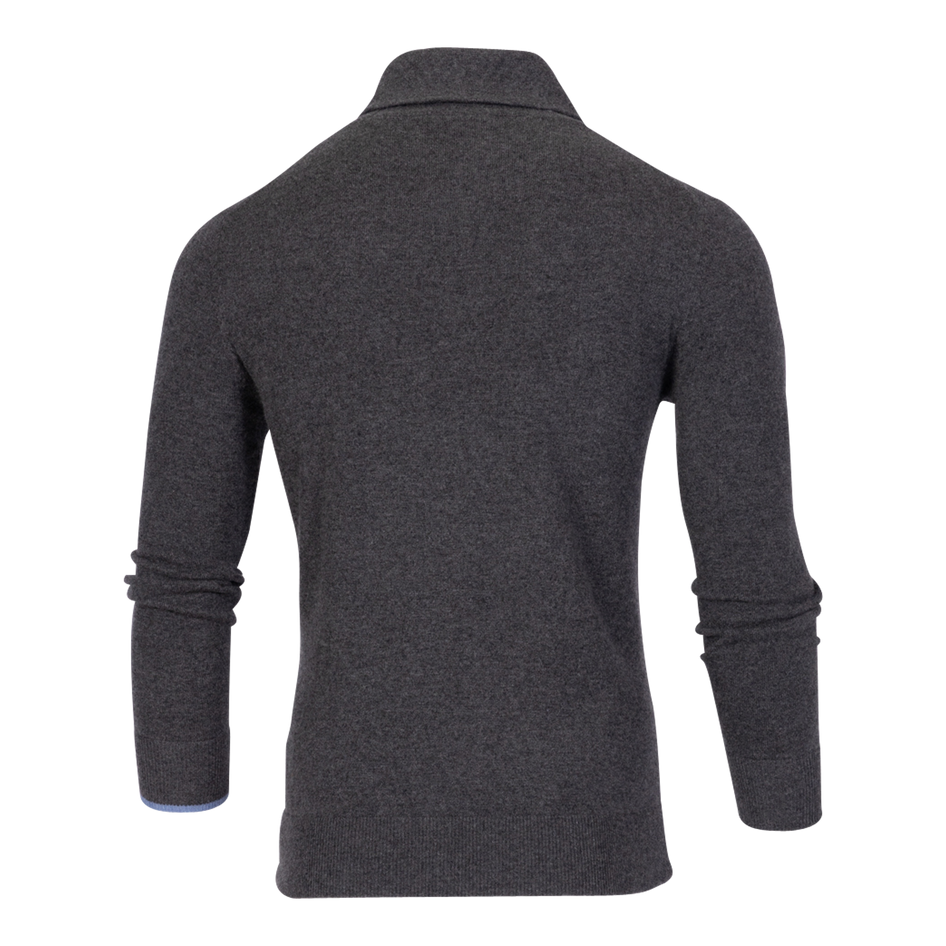Greyson Clothiers Narragansett Shawl Sweater in DARK GREY HEATHER