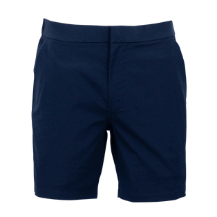 Greyson Clothiers Rhodes Seersucker Short in MALTESE BLUE
