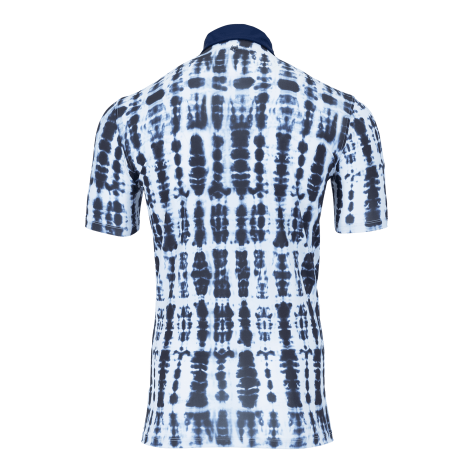 Greyson Clothiers Shibori Polo in MALTESE BLUE