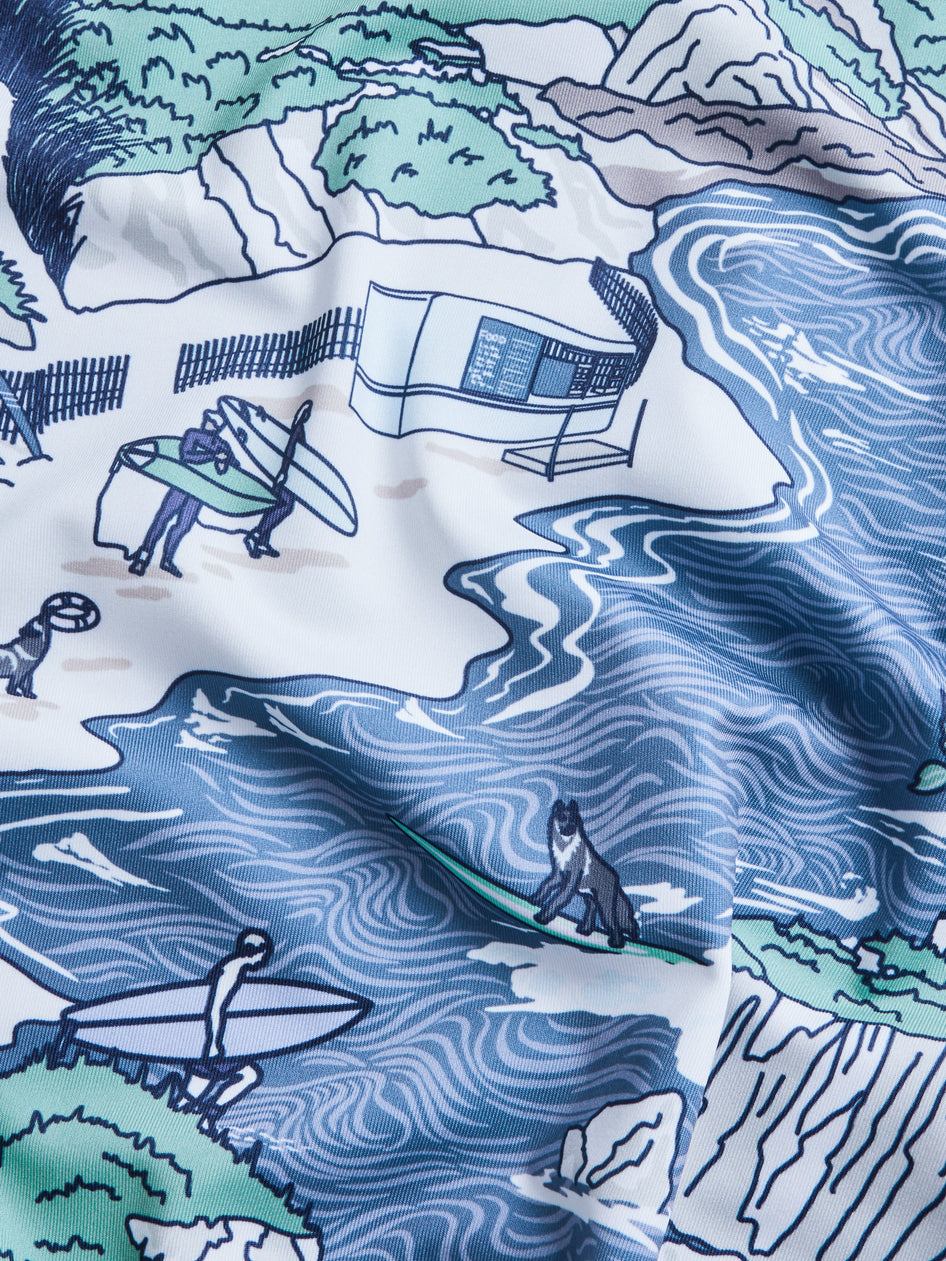 Greyson Clothiers Ditch Plains Polo in OCEAN