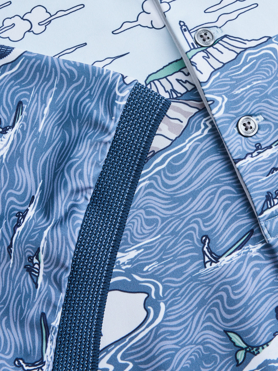 Greyson Clothiers Ditch Plains Polo in OCEAN