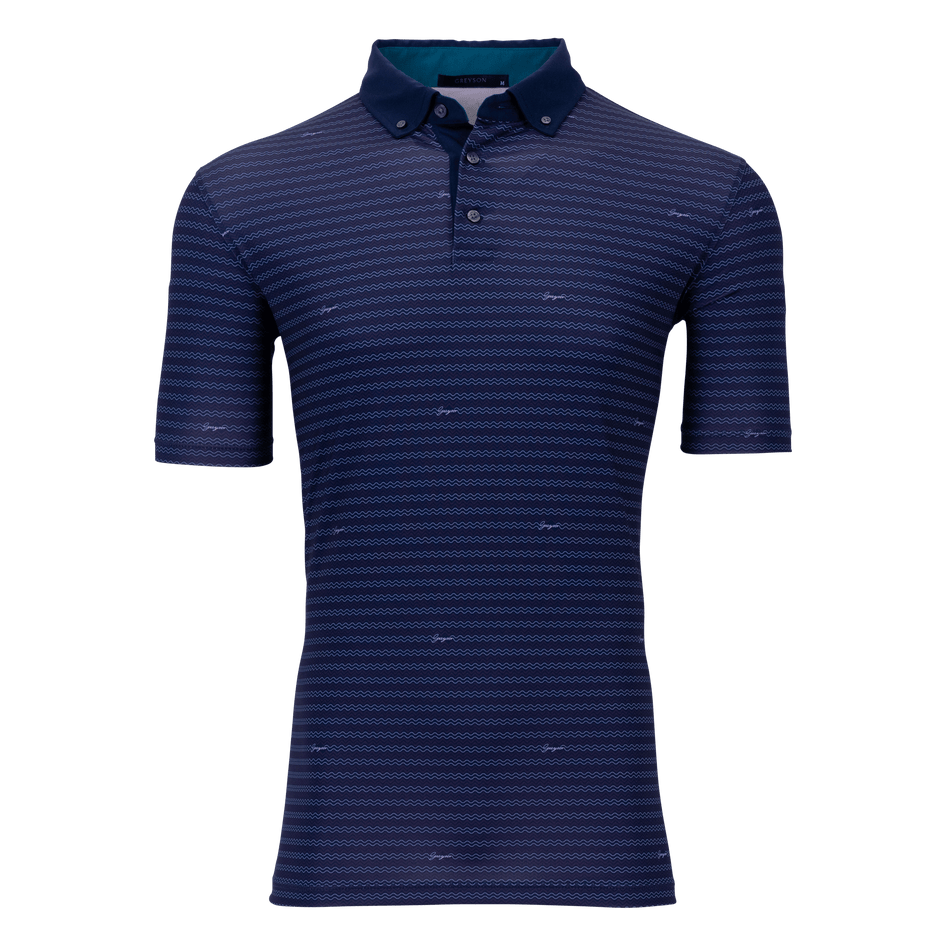 Greyson Clothiers Wind And Water Symbol Polo in MALTESE BLUE