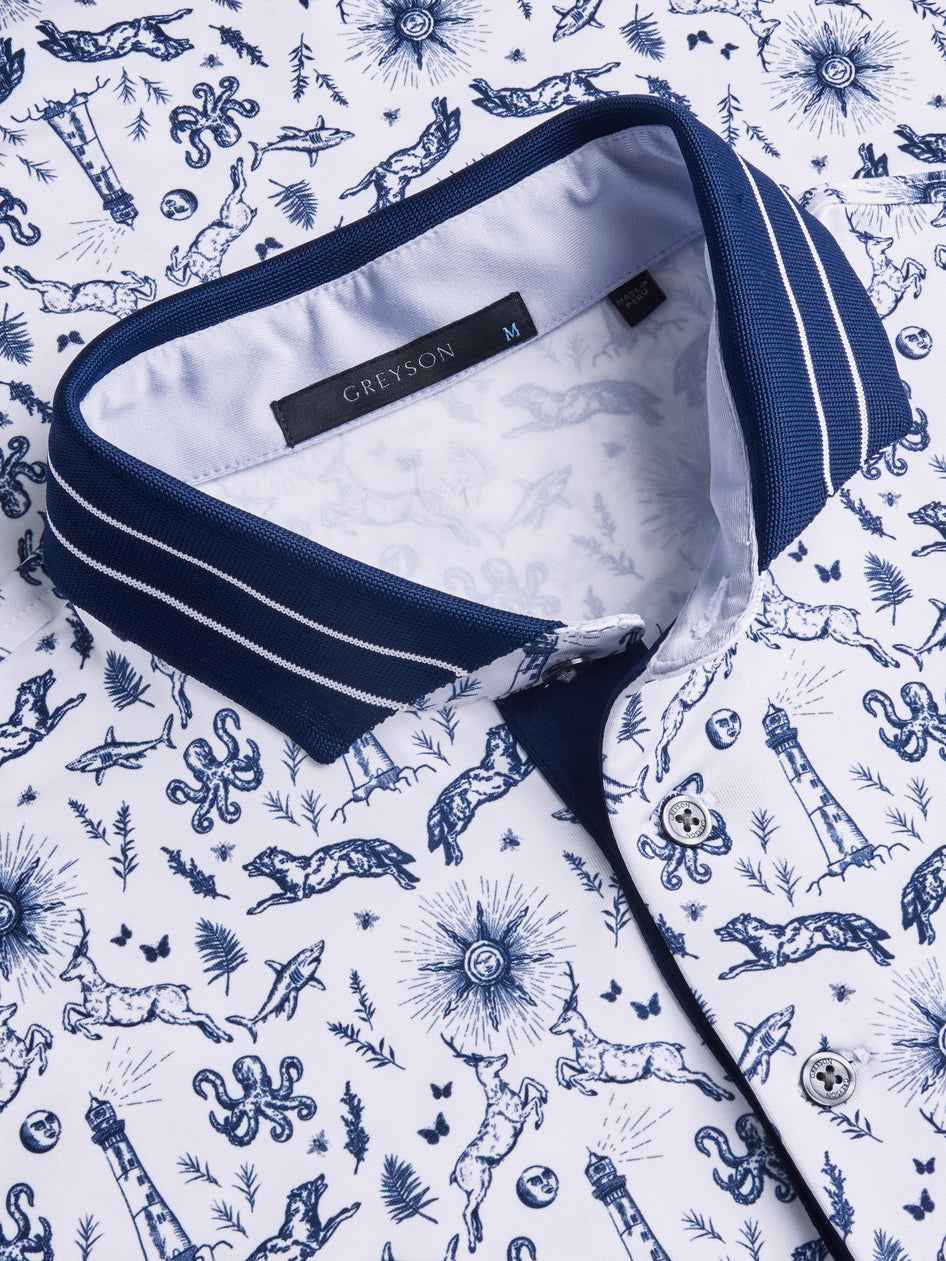Greyson Clothiers Montauk Curiosities Polo in ARCTIC
