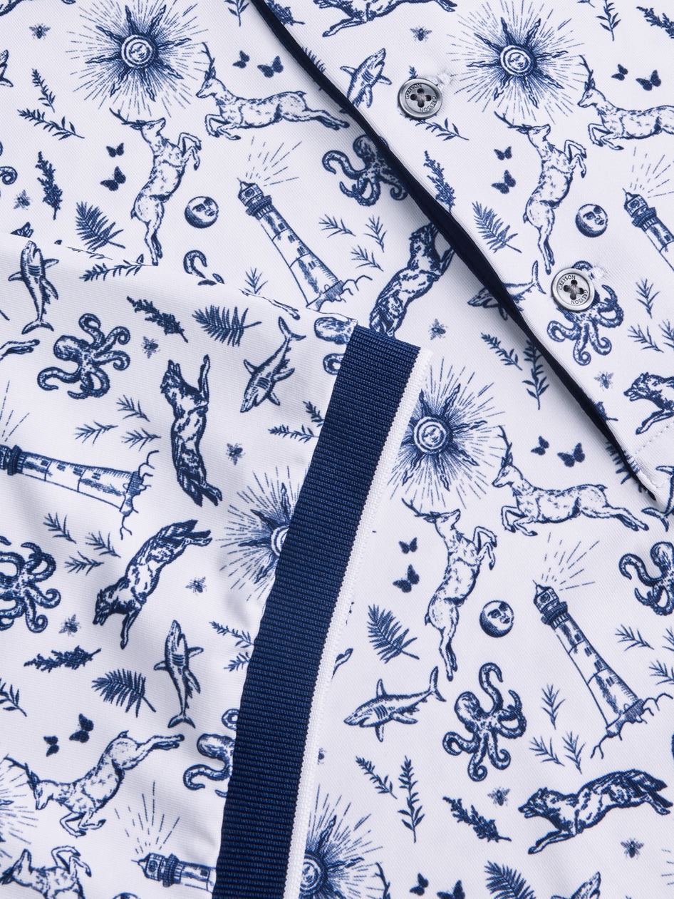 Greyson Clothiers Montauk Curiosities Polo in ARCTIC