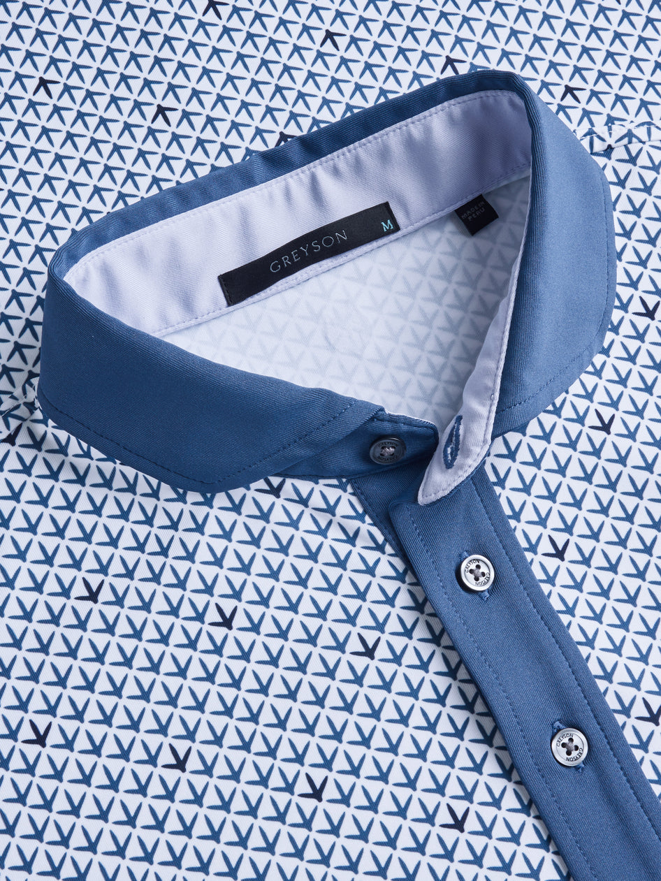 Greyson Clothiers Foot Prints Polo in FALCON