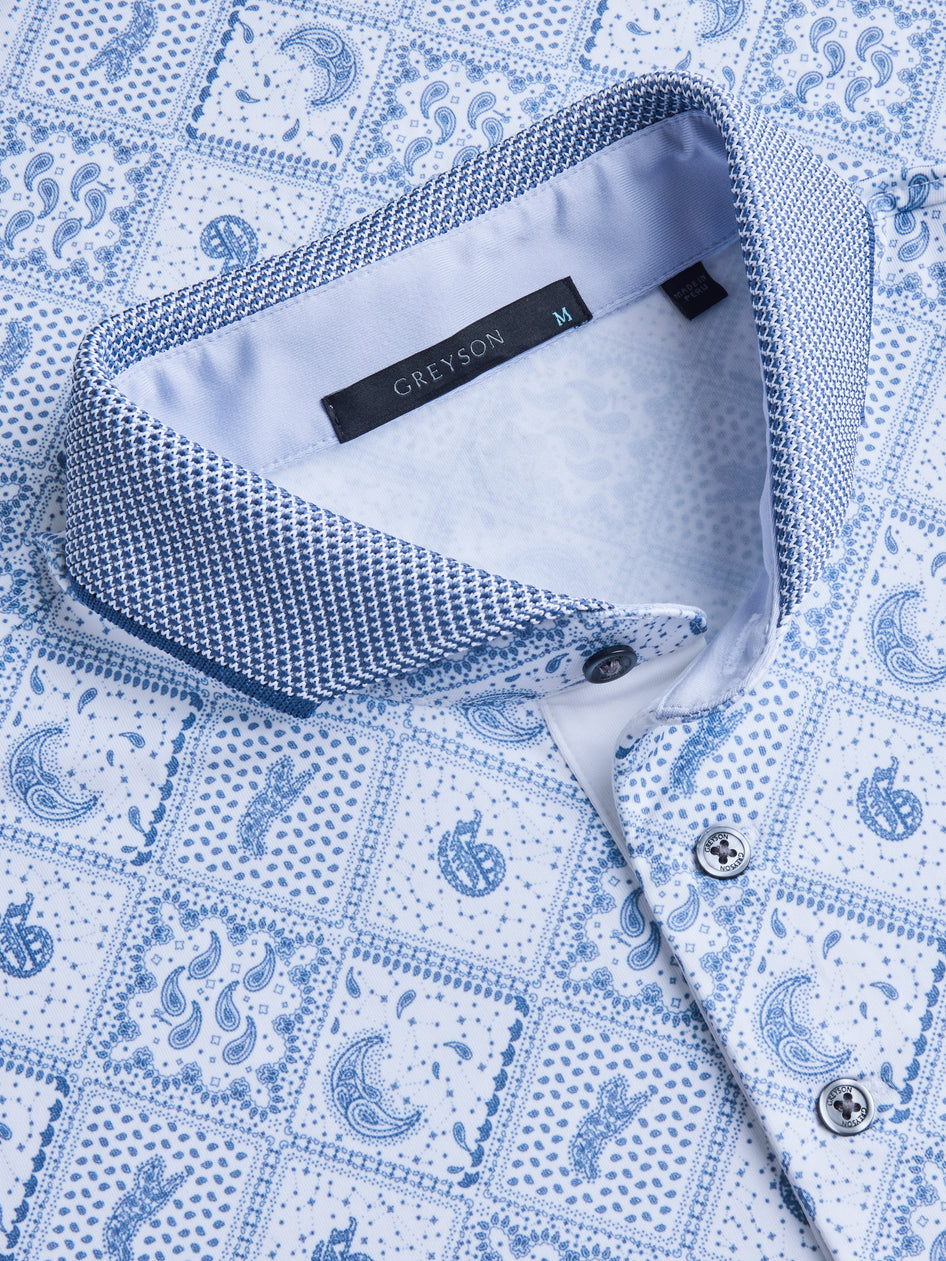 Greyson Clothiers Bandana Diaries Polo in ARCTIC