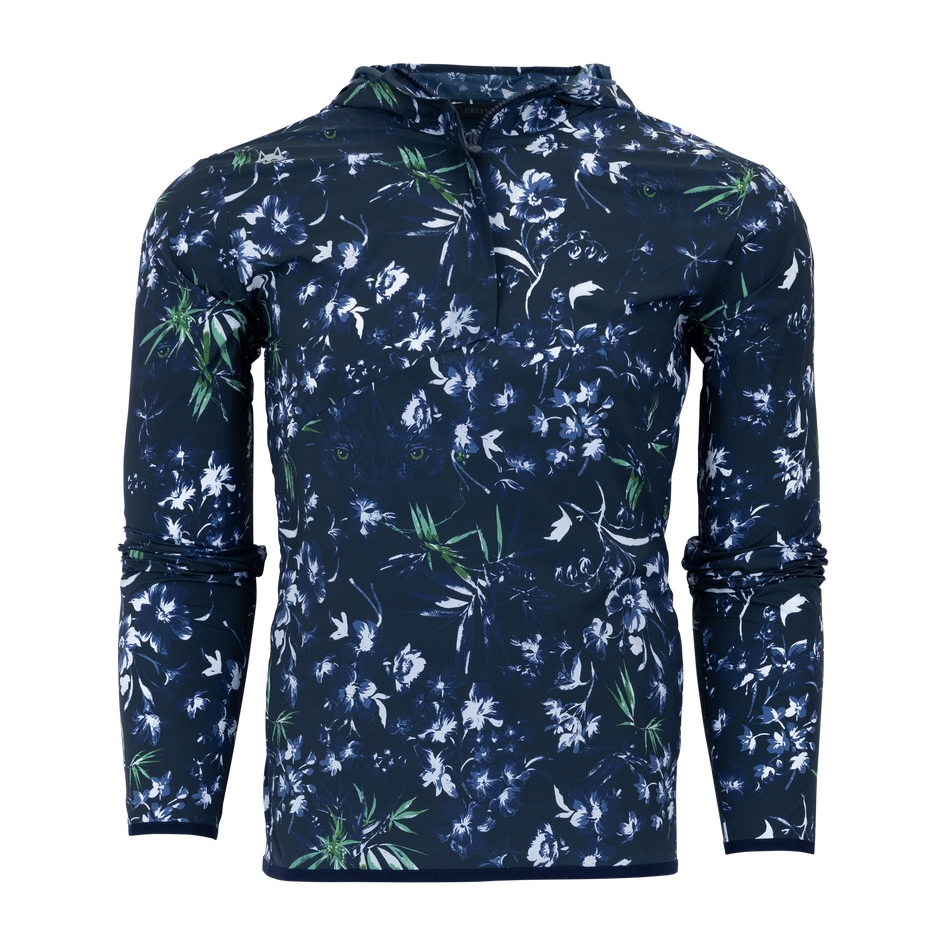Greyson Clothiers Dark Floral Newago Pac Lite Jacket in MALTESE BLUE