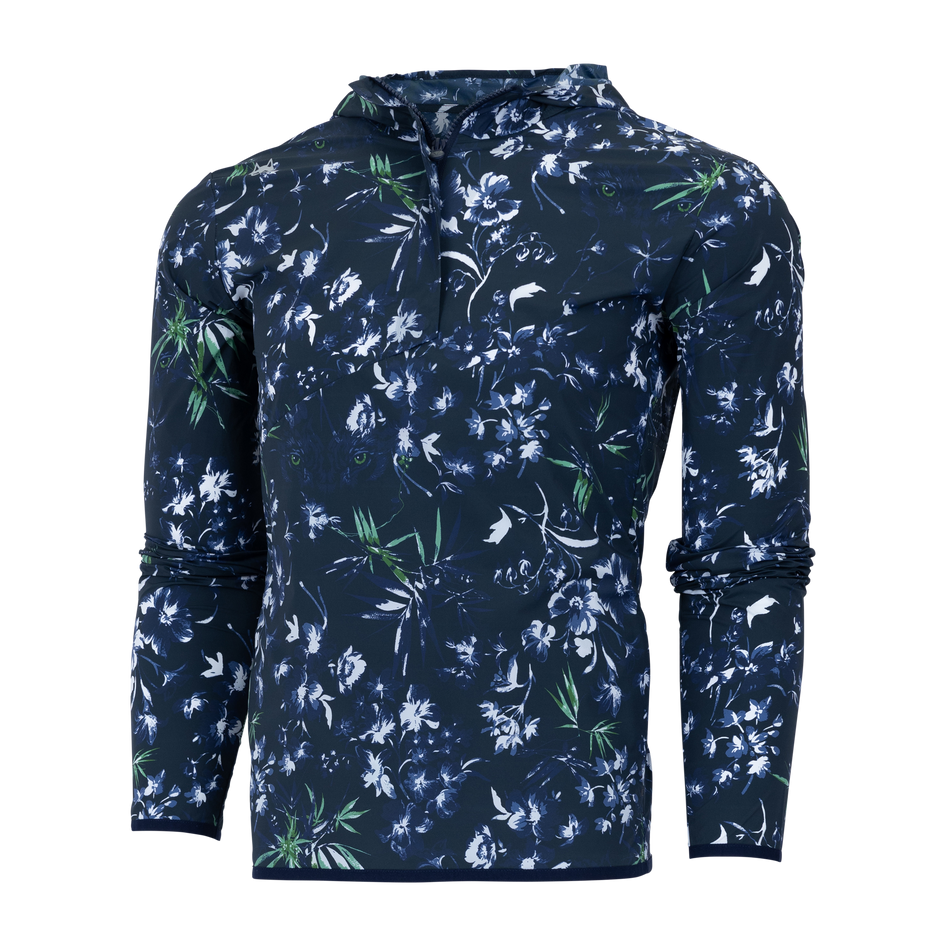 Greyson Clothiers Dark Floral Newago Pac Lite Jacket in MALTESE BLUE