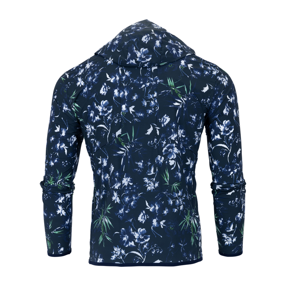 Greyson Clothiers Dark Floral Newago Pac Lite Jacket in MALTESE BLUE