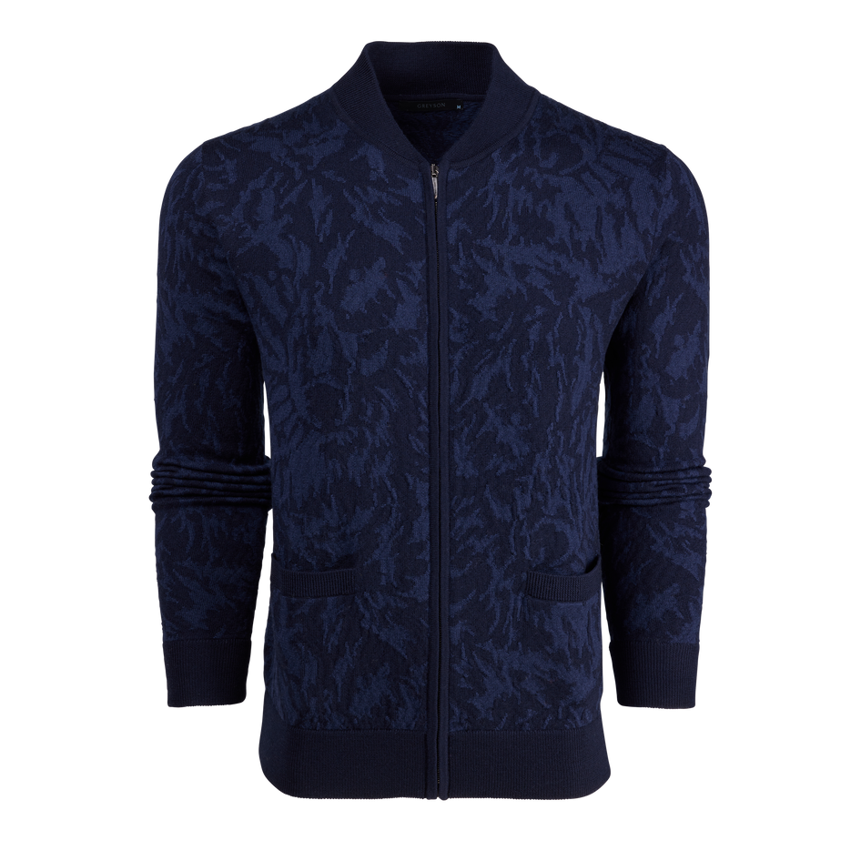 Greyson Clothiers Midas Wolf Sagaponack Ultra Light Full-Zip Sweater