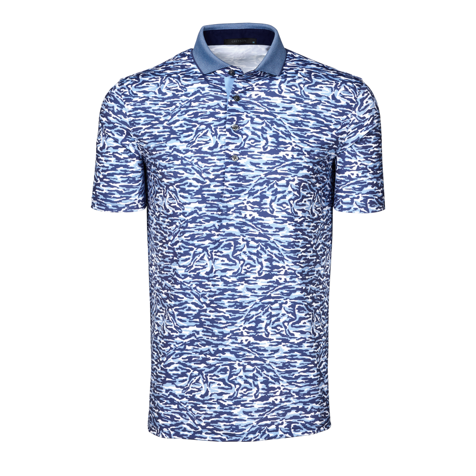 Greyson Clothiers Stalking Wolf Camo Short Sleeve Polo